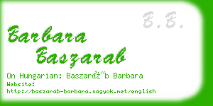 barbara baszarab business card